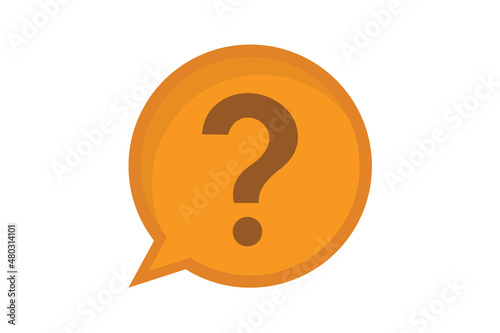comic balloon icon with an question sign on white background for website, application, printing, document, poster design, etc. vector EPS10