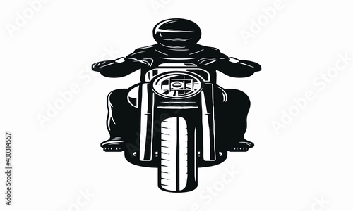 Supermoto Rider Ride a Supermoto Bike Illustration