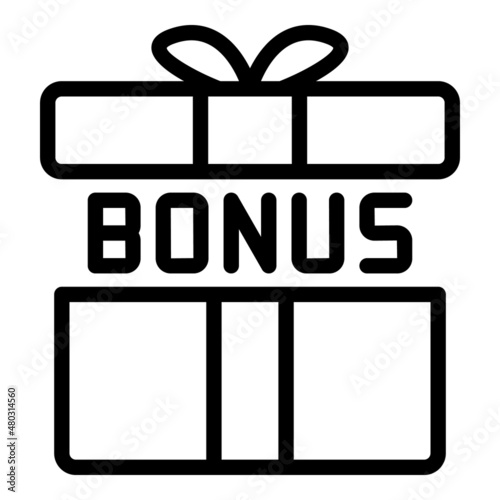 Bonus box icon outline vector. Customer program. Discount vip