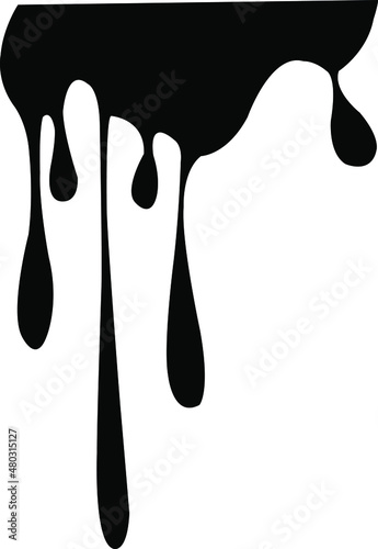 black paint dripping