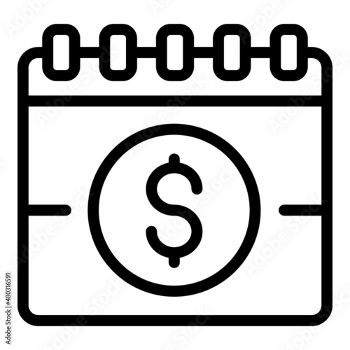 Charity calendar icon outline vector. Volunteer investor. Love support
