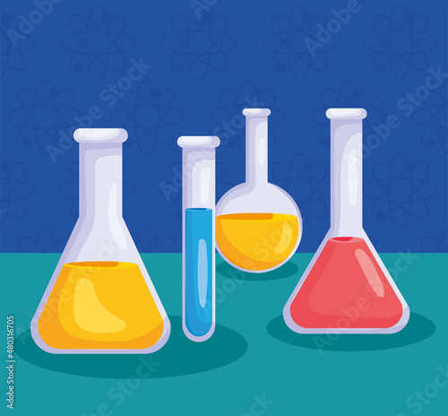 lab flasks illustration