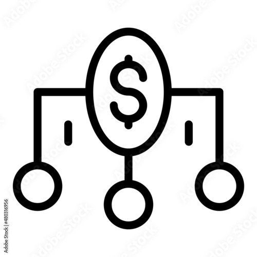 Charity scheme icon outline vector. Support sponsor. Money help
