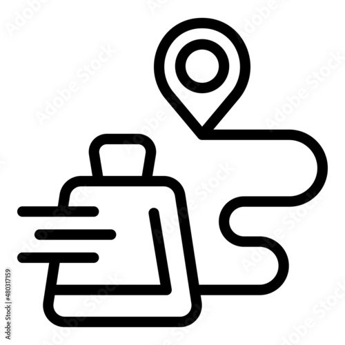 Online store route icon outline vector. Shop sale. Web retail