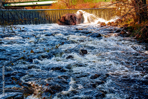 waterfall in autumn