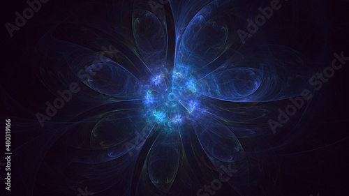 3D rendering abstract round light background