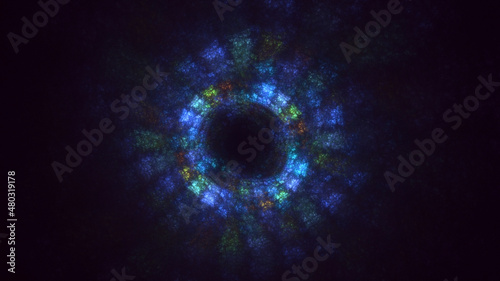 3D rendering abstract round light background