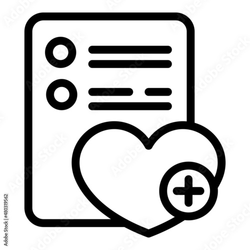 Favorite wishlist icon outline vector. Order list. Website cart