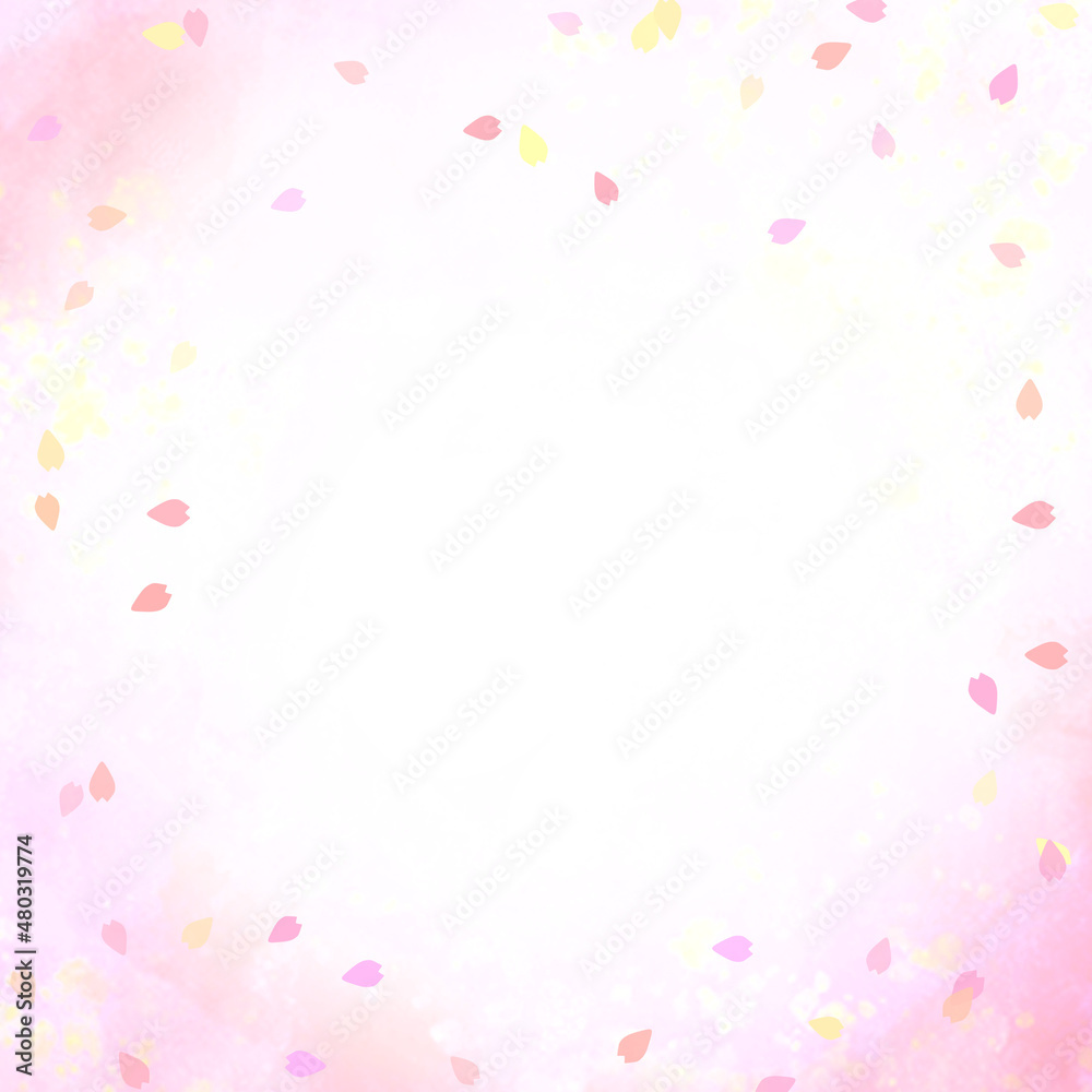 桜の花びらイラストの背景