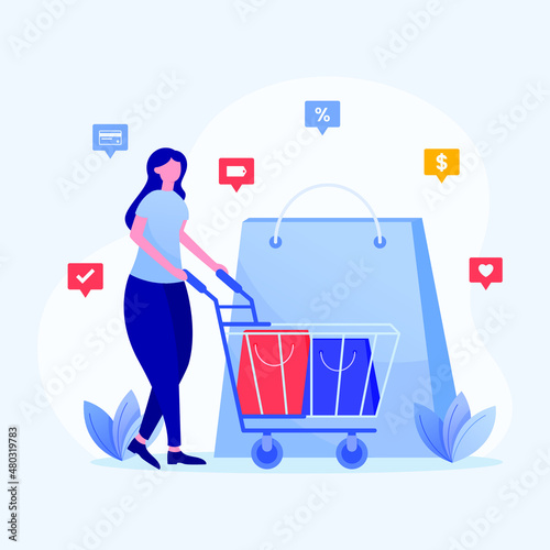 Vector graphic of world consumer right day good for world consumer right day celebration. flat design. flyer design.flat illustration. photo