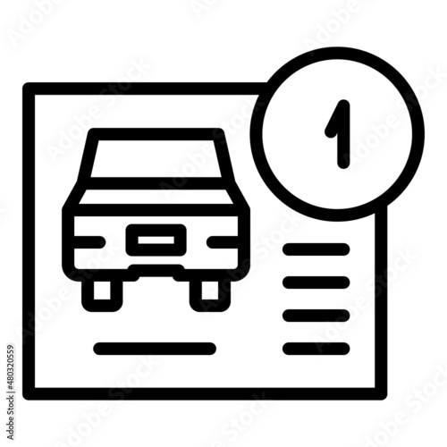 Auto remote door icon outline vector. Car control. Hand system