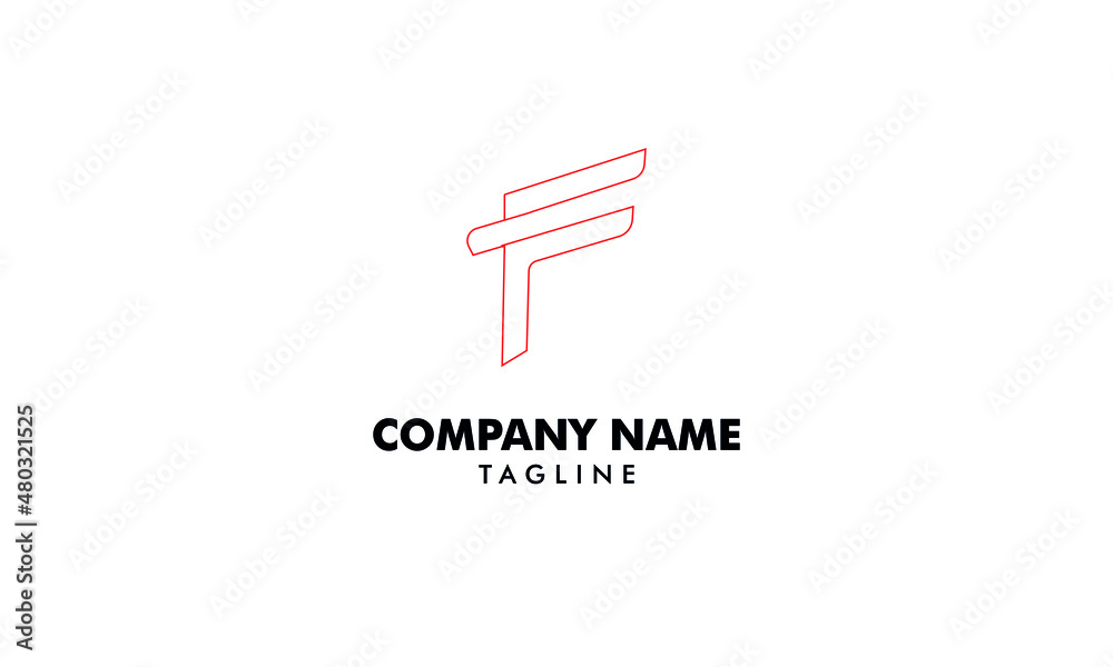 Initial letter F logo abstract monogram vector logo template Initial letter F logo abstract monogram vector logo template