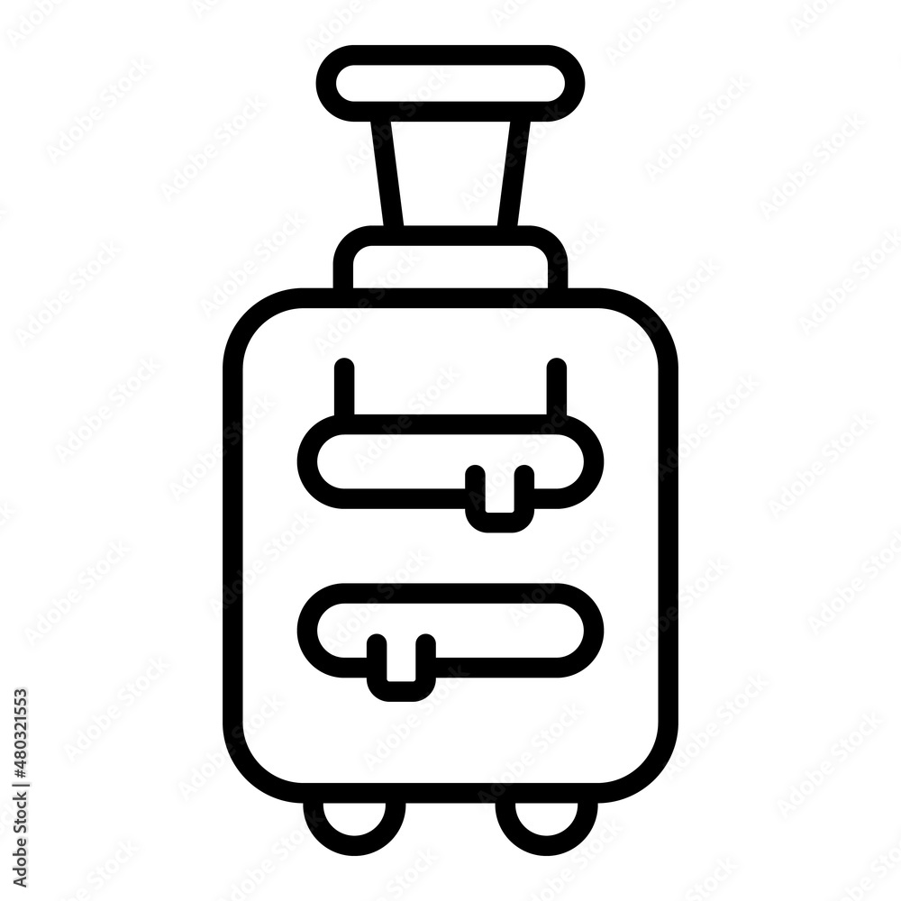 Travel bag icon outline vector. Hotel suitcase. Airport carry Travel bag icon outline vector. Hotel suitcase. Airport carry