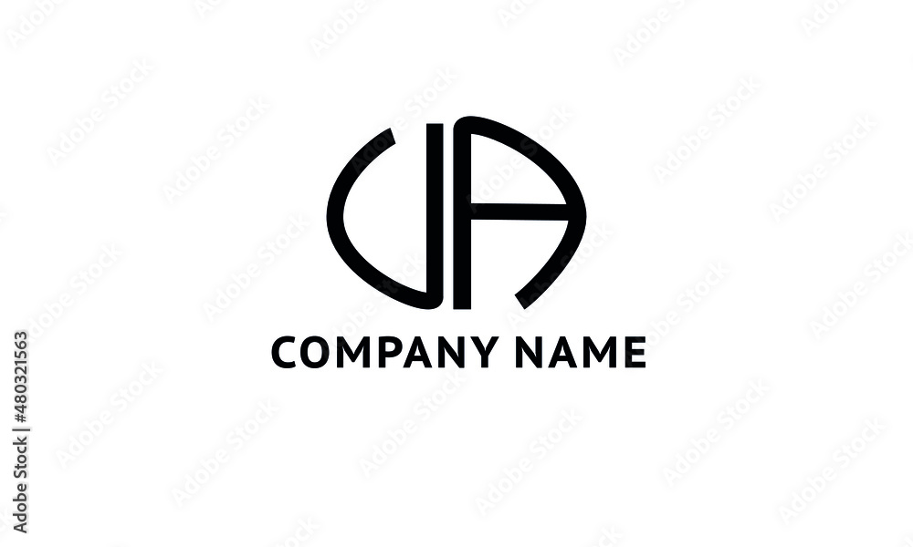 Initial letter UA or AU abstract monogram vector logo template Initial letter UA or AU abstract monogram vector logo template