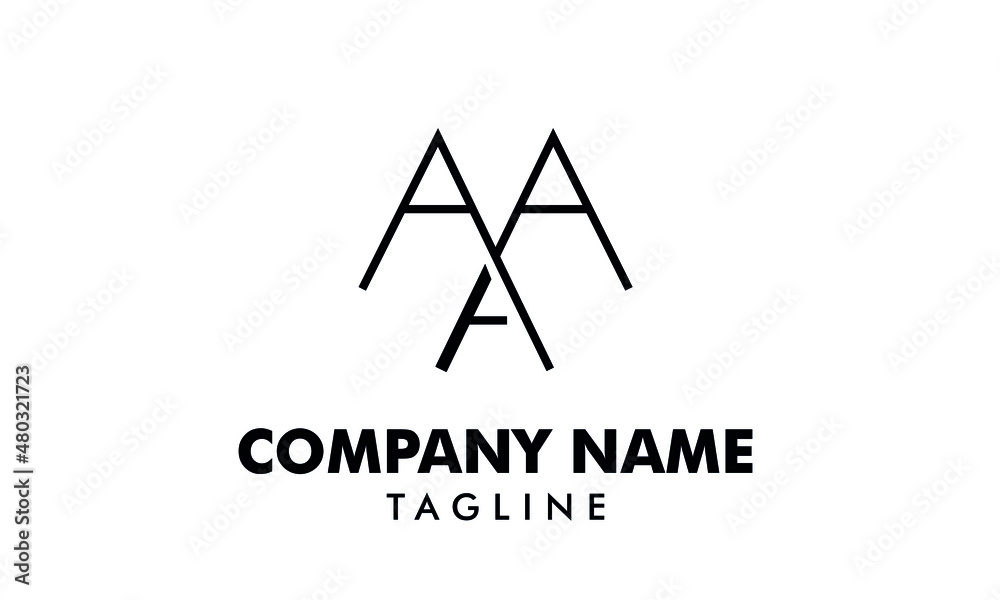 Initial letter AAA lineart logo abstract monogram vector logo template Initial letter AAA lineart logo abstract monogram vector logo template
