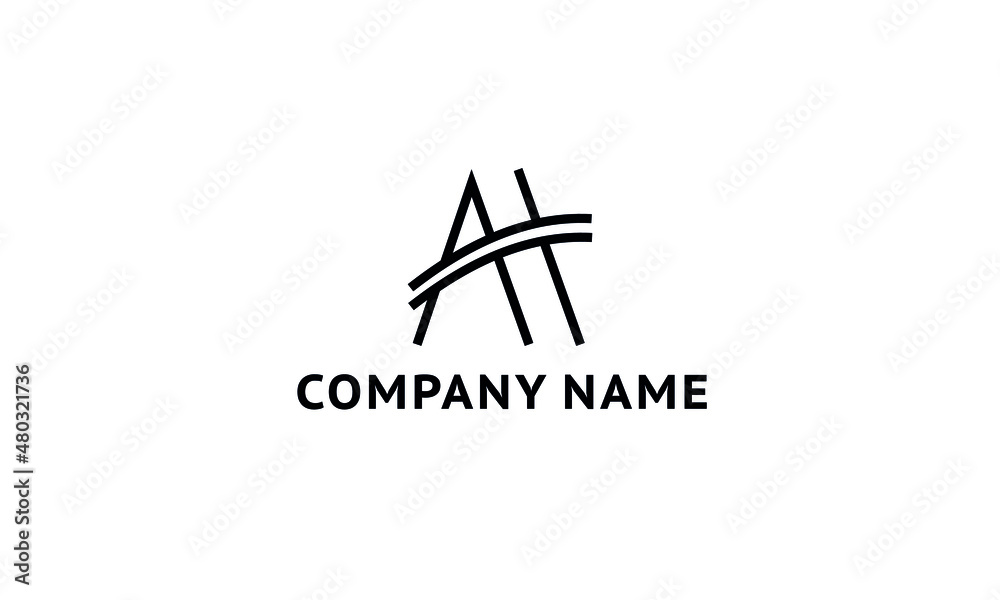 Initial letter AI or IA lineart logo abstract monogram vector logo template Initial letter AI or IA lineart logo abstract monogram vector logo template