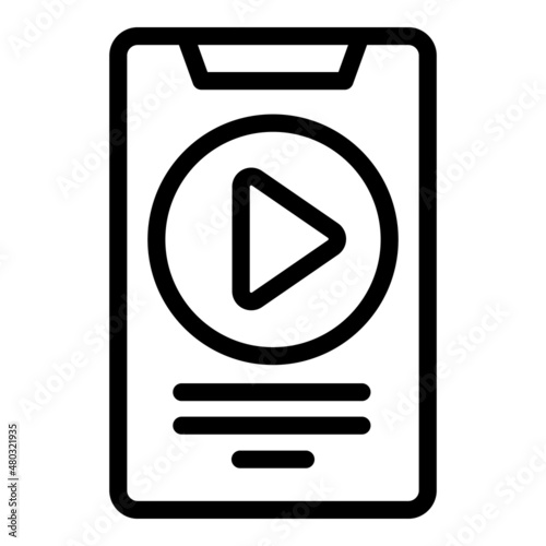 Smartphone book reading icon outline vector. Digital online. Education school