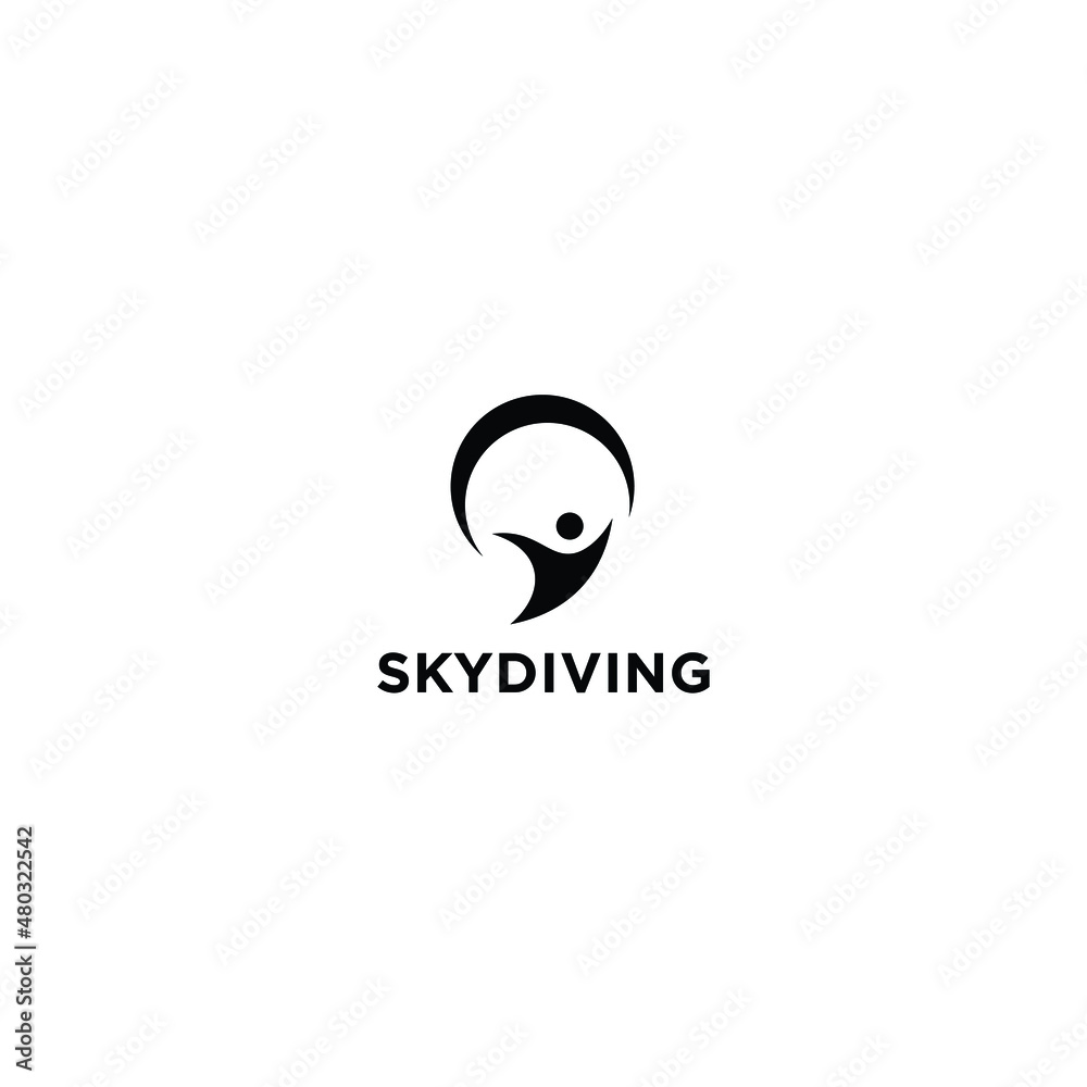 skydiving logo design vector,illustration skydiving logo design vector,illustration