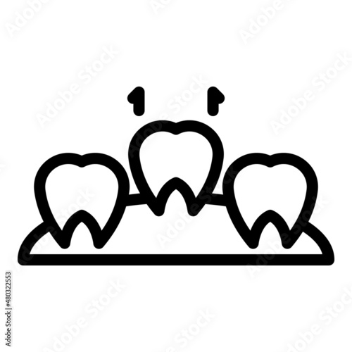 Implant icon outline vector. Dental tooth. Dentist crown