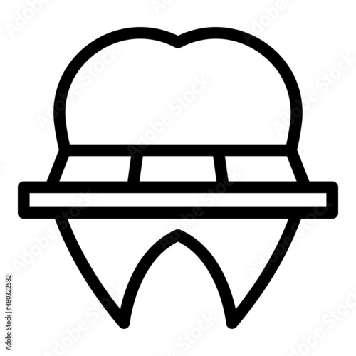 Dental implant icon outline vector. Tooth care. Oral treatment