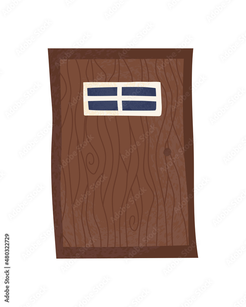 Door cartoon hand drawn in retro style. Modern vector illustration isolated on white background Door cartoon hand drawn in retro style. Modern vector illustration isolated on white background
