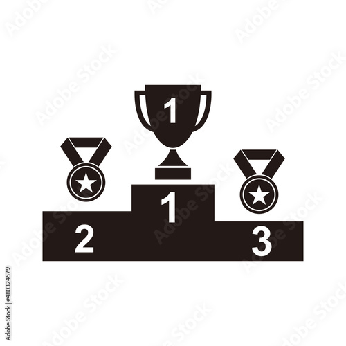 winner podium icon vector sign symbol