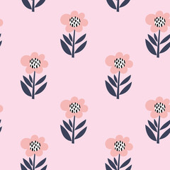 Stickers Bloemenmotief patronen Vrolijke cartoonbloemen voor kinderkamer  © Angelina De Sol