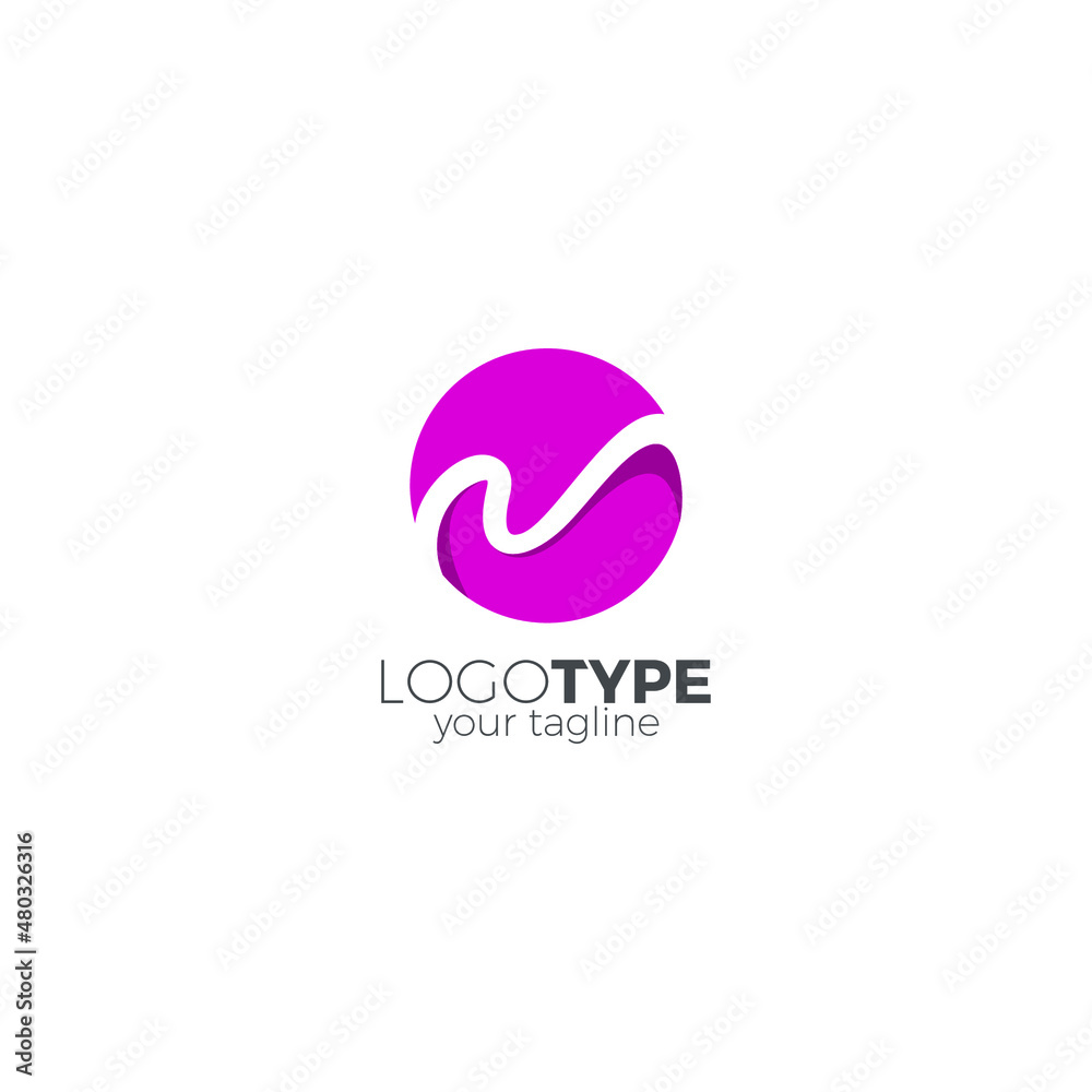 M Logo Simple Design With Pink Color M Logo Simple Design With Pink Color
