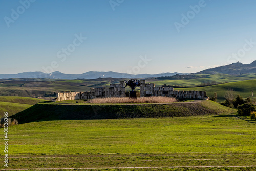 Teatro del silenzio, theater of silence, in the territory of Lajatico, Pisa, Italy