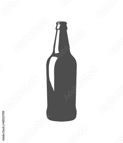 beer bottle icon. vector illustration