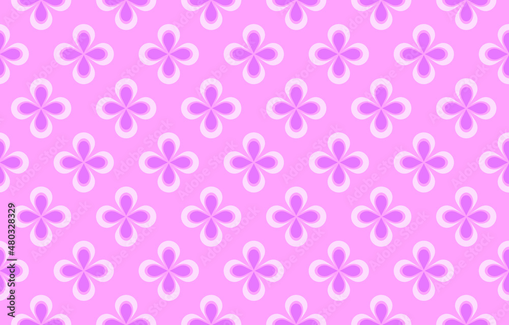 Geometric ethnic pattern seamless flower color Pink. seamless pattern. Design for fabric, curtain, background, carpet, wallpaper, clothing, wrapping, Batik, fabric,Vector illustration