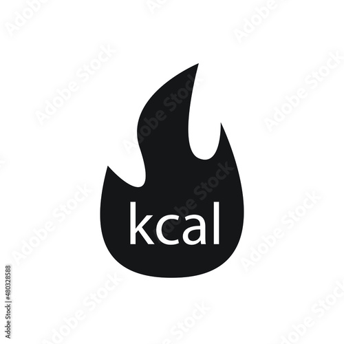 Energy fat burn kcal fire icon. vector illustration