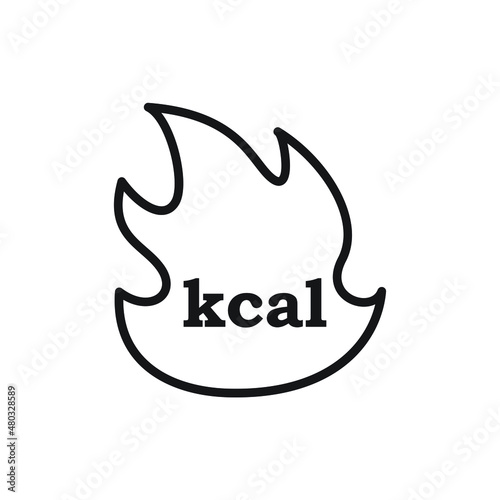 Energy fat burn kcal fire icon. vector illustration