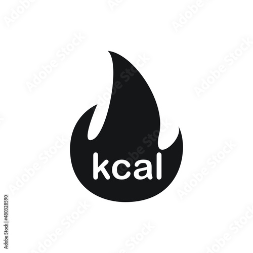 Energy fat burn kcal fire icon. vector illustration