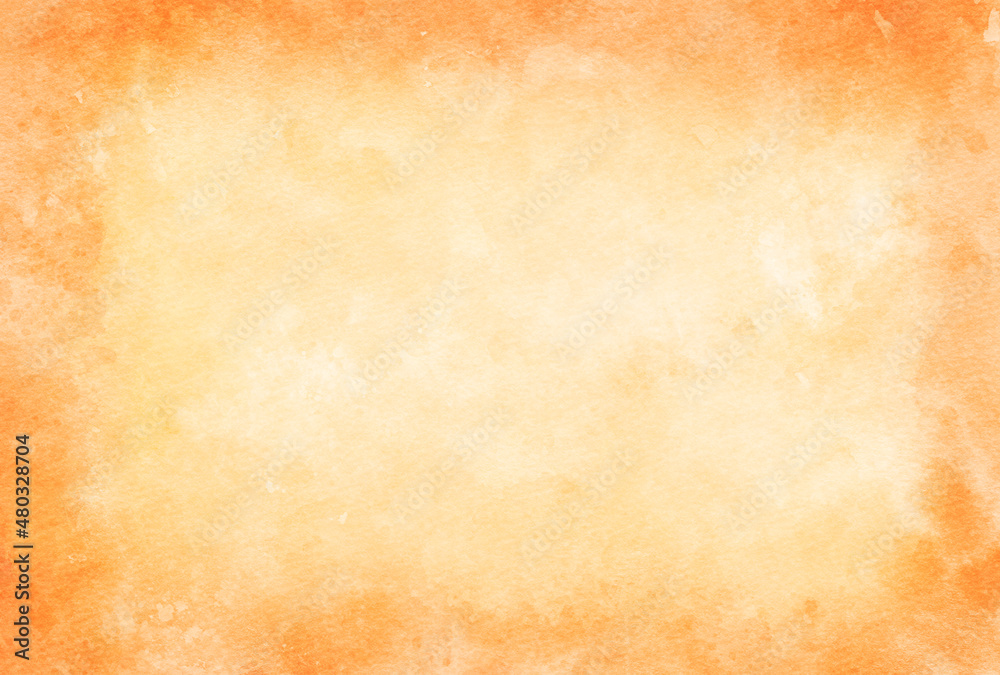 Obraz premium 背景素材_水彩テクスチャ_オレンジ