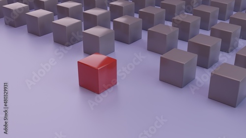3d rendering of cubes abstract illustration