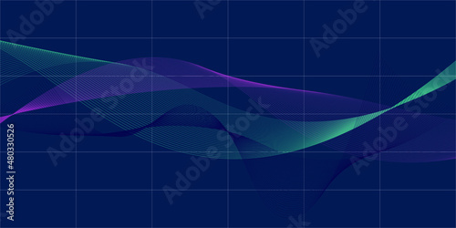 Vector blue dark abstract wave background. Abstract wave line wave texture web background abstract banner design for business finance