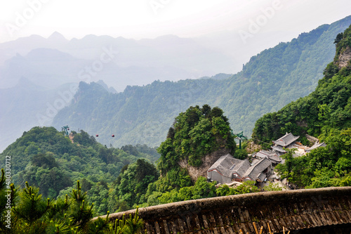 Wudang Mountain Scenery and Ancient Architectural Complex in Shiyan City, Hubei Province, China photo