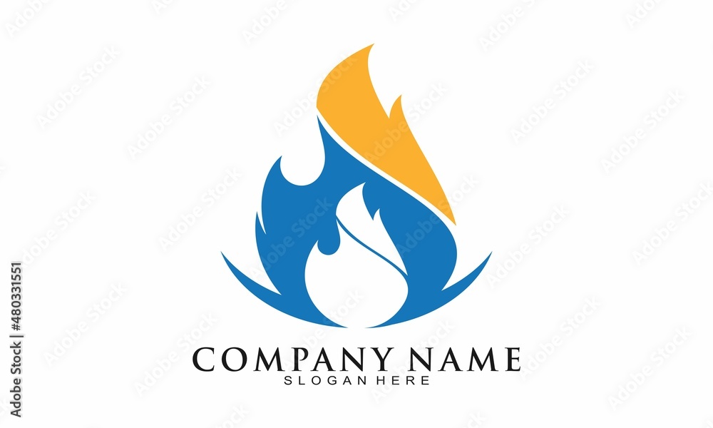 Modern flame illustration vector logo