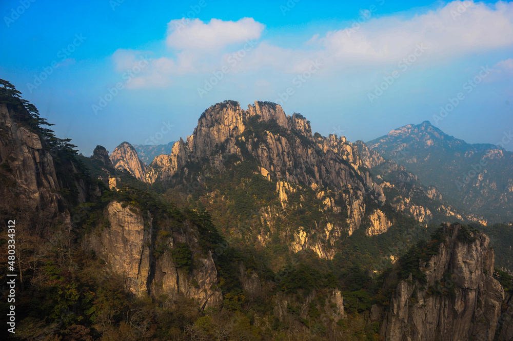 Naklejka premium Huangshan Scenic Spot, located in Huangshan City, Anhui Province, China