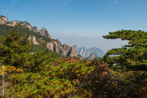 Huangshan Scenic Spot  located in Huangshan City  Anhui Province  China