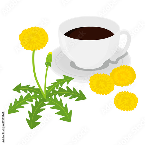 たんぽぽコーヒーのイラスト