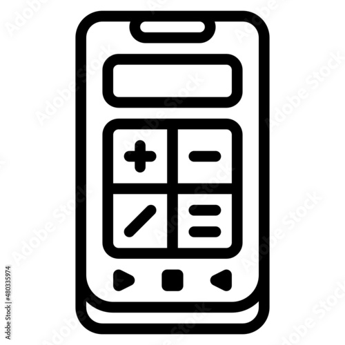 calculator line icon