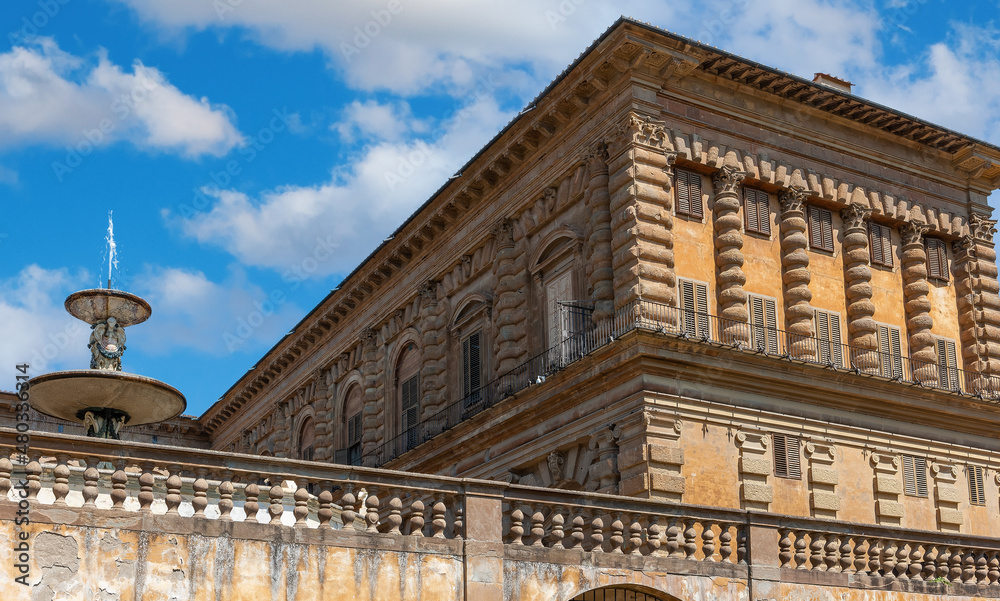View of Palazzo Pitti from Giardino di Boboli. Florence, Italy
