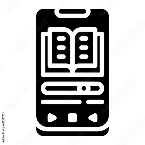 ebook glyph icon