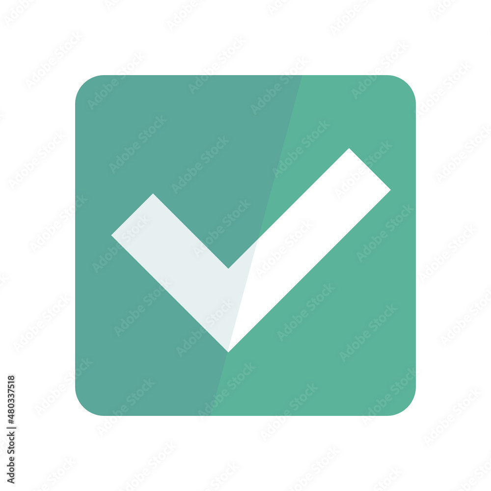 Modern check box icon. Vector. Modern check box icon. Vector.