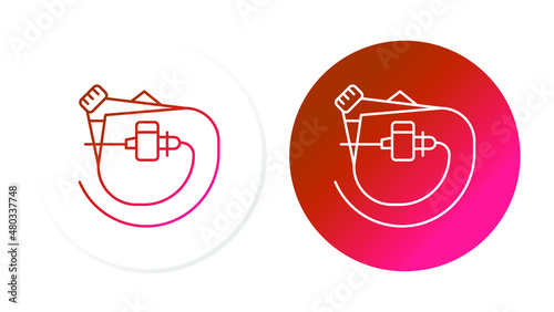 Rectoscope with biopsy channel, line icon