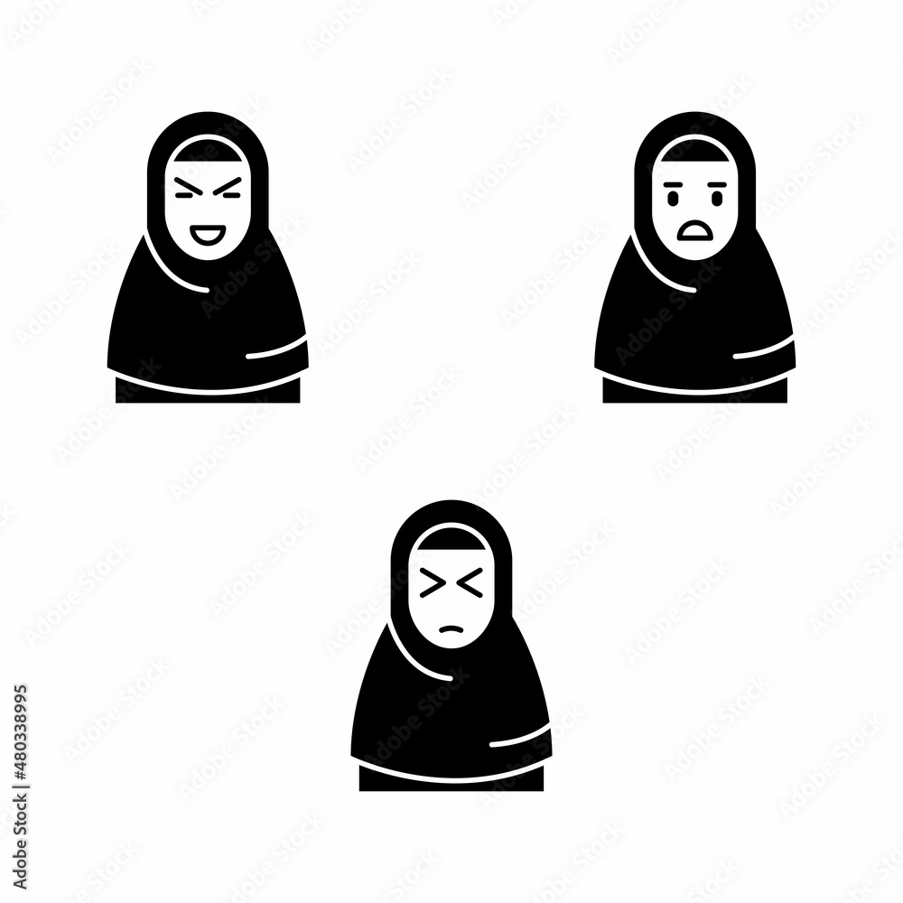 Muslim emoticon vector Muslim emoticon vector