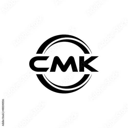 CMK letter logo design with white background in illustrator, vector logo modern alphabet font overlap style. calligraphy designs for logo, Poster, Invitation, etc.	 photo