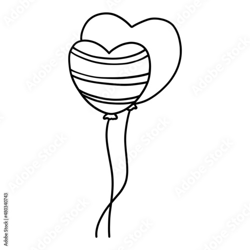 heart-ballon outline design-SVG illustration for web, wedsite, application, presentation, Graphics design, branding, etc.